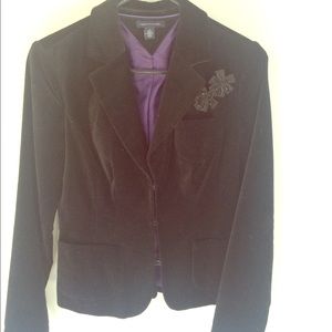 Black velvet blazer